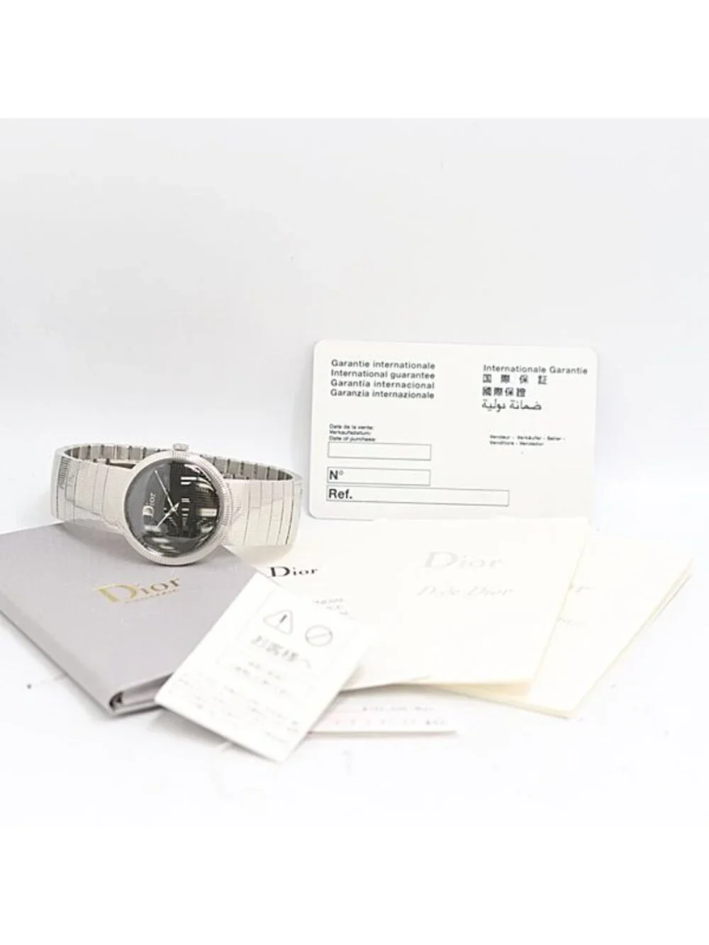 Dior La D de Dior Black Lattice Dial Watch